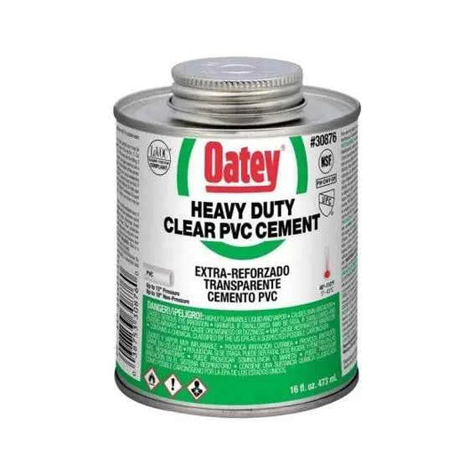 Oatey Heavy Duty Clear PVC Cement Glue Clear 473ml - Greenwattsa