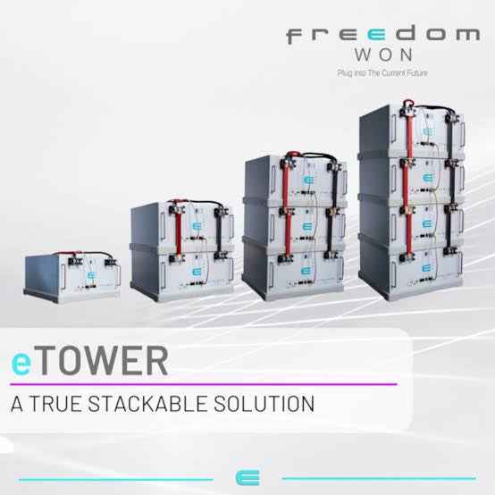Freedom Won 5kW E-Tower Li-Ion Battery 2025 Model - Greenwattsa
