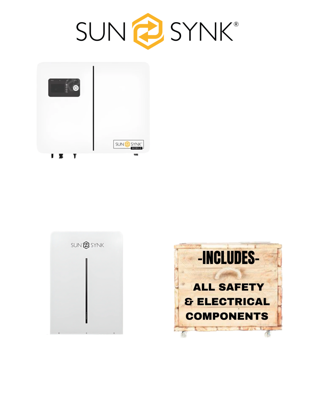 Sunsynk 6kW Inverter + Sunsynk 5kW Battery + All Fittings