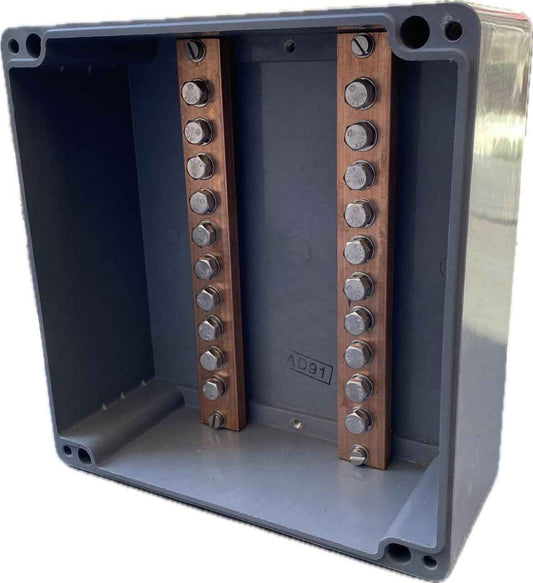 Battery Busbar Combiner Box (1 Positive + 1 Negative) - Greenwattsa