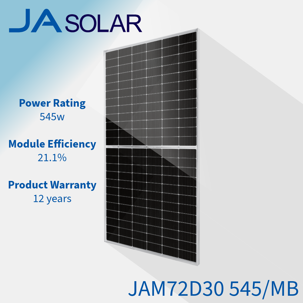 JA Solar 545W Bifacial Mono PERC Panel