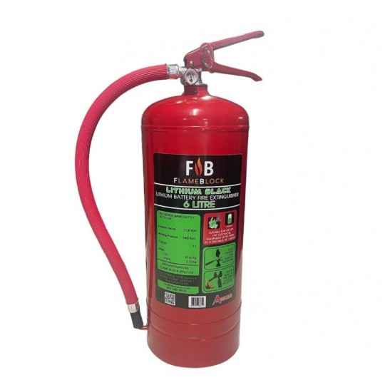 Flameblock Lithium-Ion Fire Extinguisher 6L - Greenwattsa