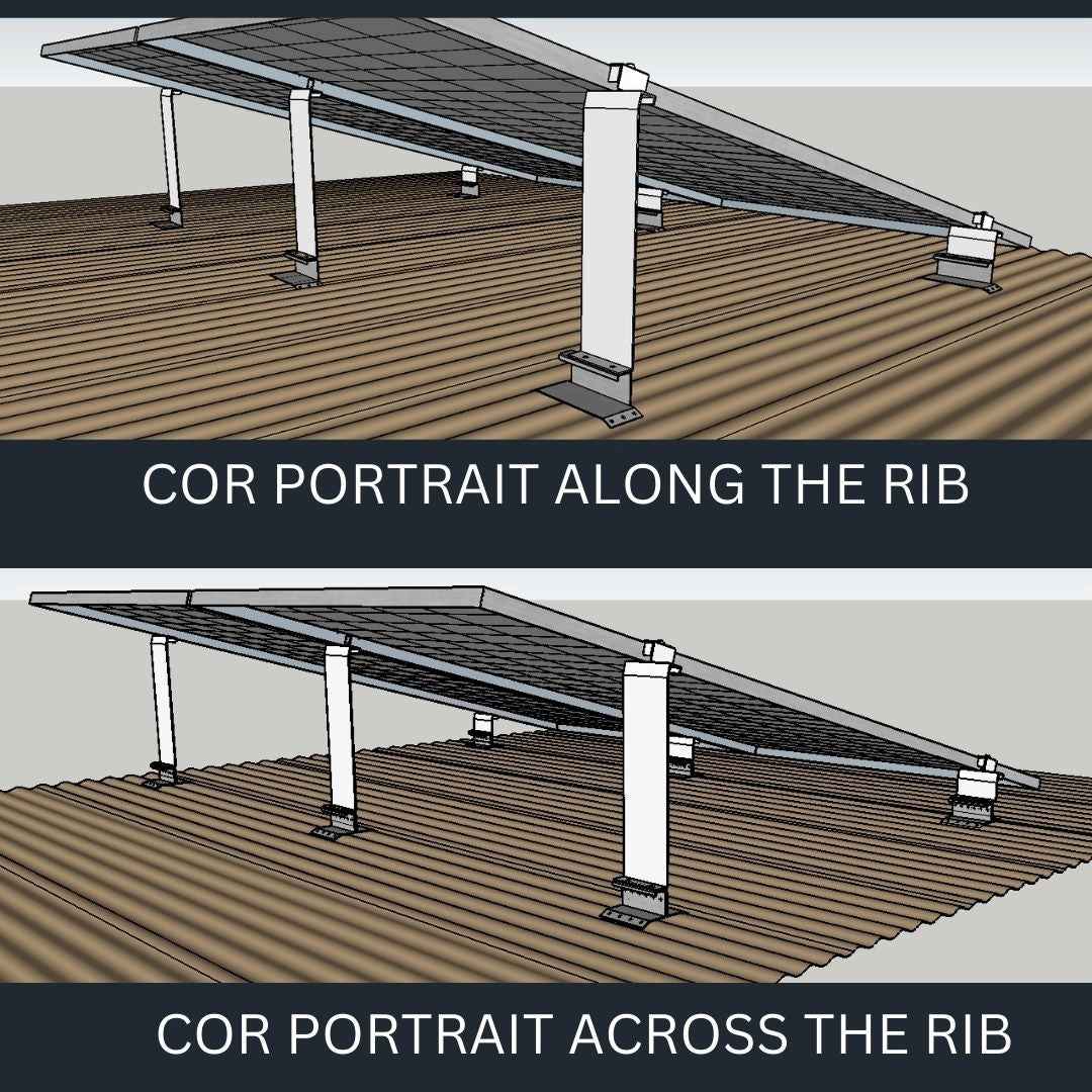 Corrugated No Rail Bracket (Against The Rib) - Greenwattsa