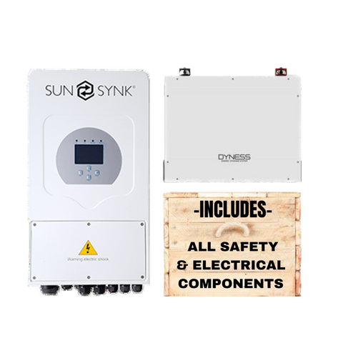 Sunsynk 5kW Inverter + Dyness 5,12kWh Battery + All Fittings