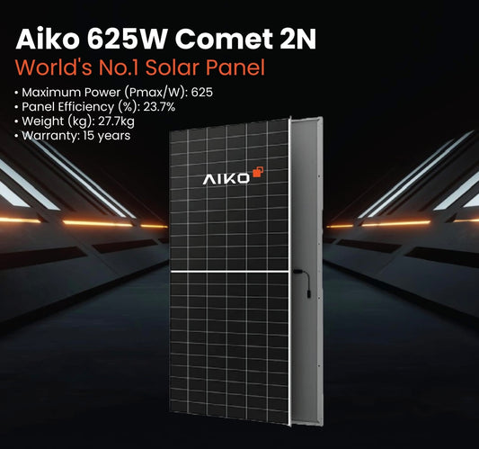 Aiko 625W Comet Solar Panel High Performance N-Type