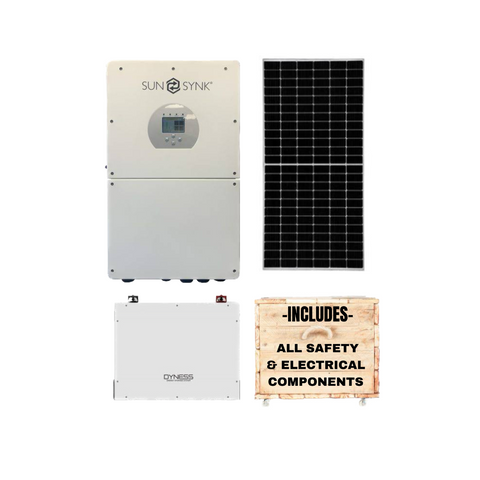 Sunsynk 16kW Inverter + Dyness 5,12kWh Battery X2 + Canadian Panels + All Fittings