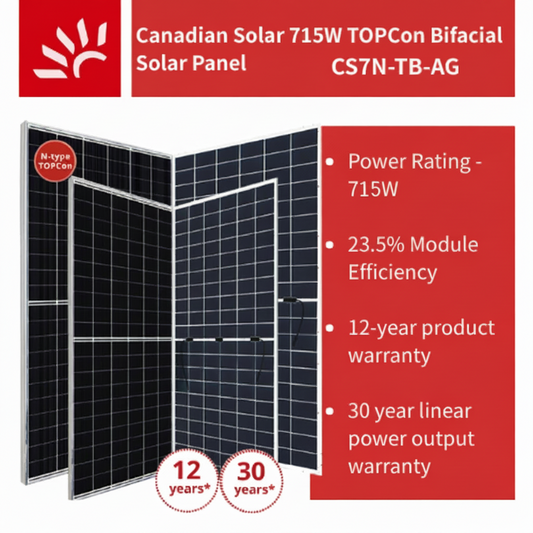 Canadian Solar 715W Bi-Facial (Double Glass) N-Type