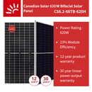 Canadian Solar 620W N-Type Bifacial Panel | Double Glass PV – greenwattsa