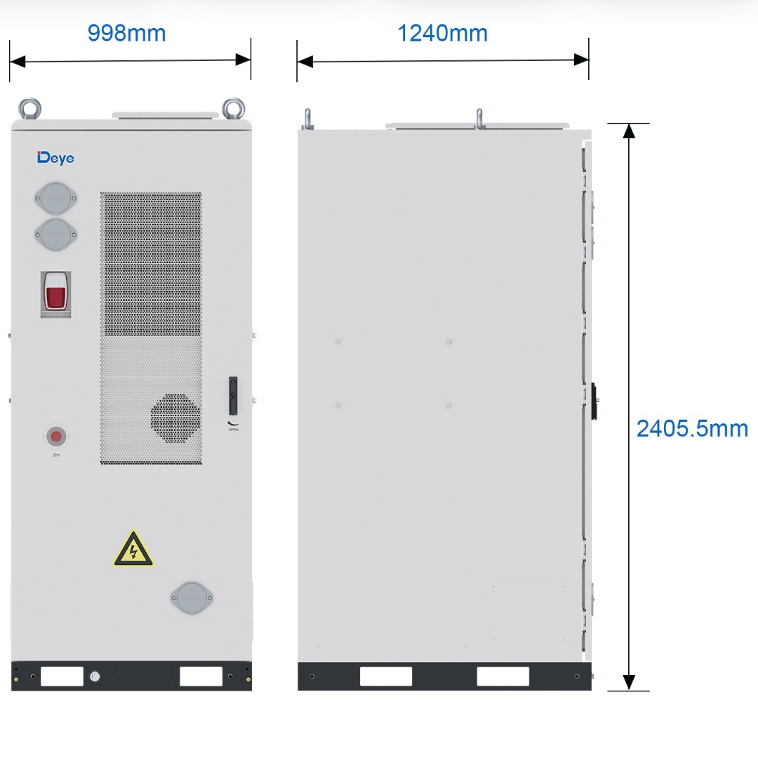 Deye GE-F128 128kWh Outdoor Battery Cabinet + 125kW Hybrid Inverter
