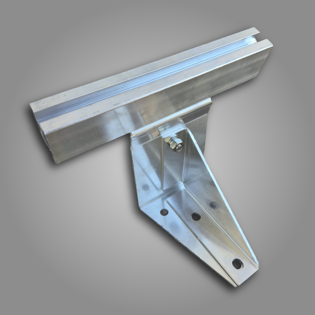 15° Solar Mounting Adaptor – Portrait Front Foot with Adjustable Mid-Brace for Ballast