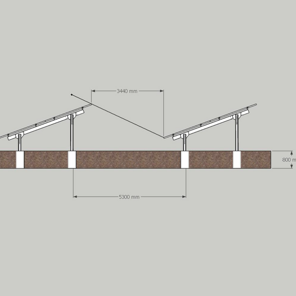 Ground Mounting Structure 2 Panel Portrait - Per Panel – greenwattsa