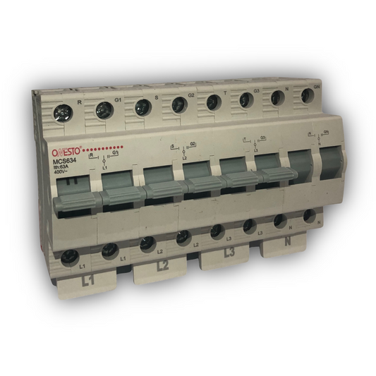 Onesto 63A 4P Change Over - Greenwattsa
