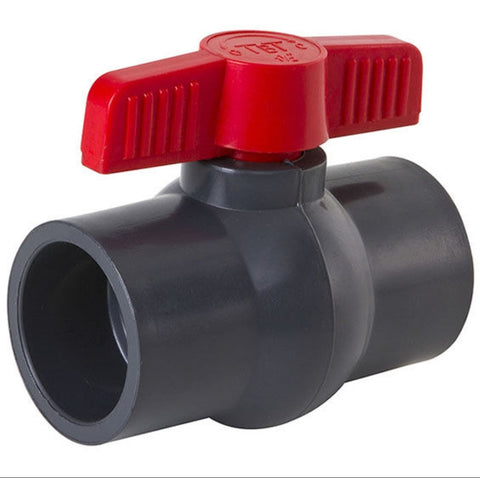 PVC Ball Valve 50mm 2 Way Blue Handle