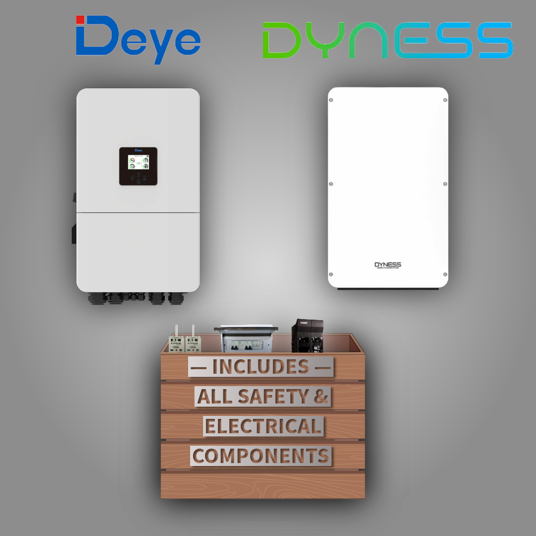 Deye 8kW Inverter + Dyness 10kW Battery + All Fittings