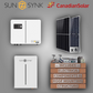Sunsynk 8kW Lynks Inverter + Sunsynk 5,12 kWh G Series + 8 Canadian Solar Panels
