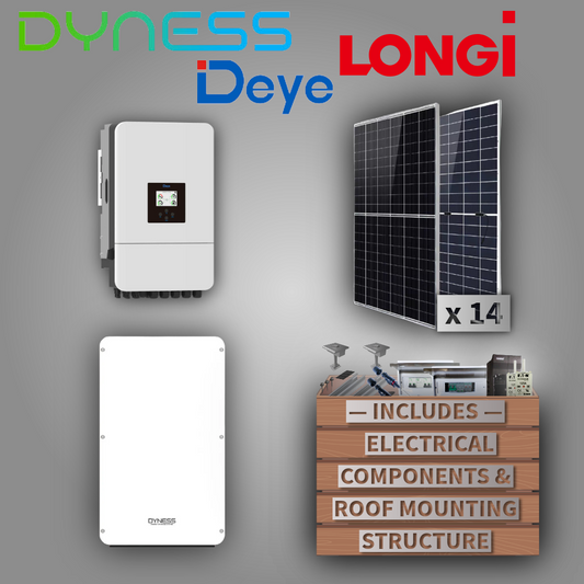 Deye 8kW 1P Inverter + Deye Battery 10.6kWh + 14 Solar Panels