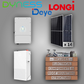 Deye 12kW 1P Inverter (LV) + Dyness 14.3kW Powerbrick + 16 LONGi Solar Panels