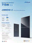 JA Solar Panel 700W Bi-Facial N-TYPE Double Glass Module